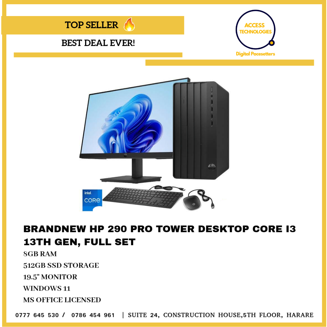 BRANDNEW HP PRO TOWER 290 DESKTOP CORE I3 12TH GEN WITH SSD