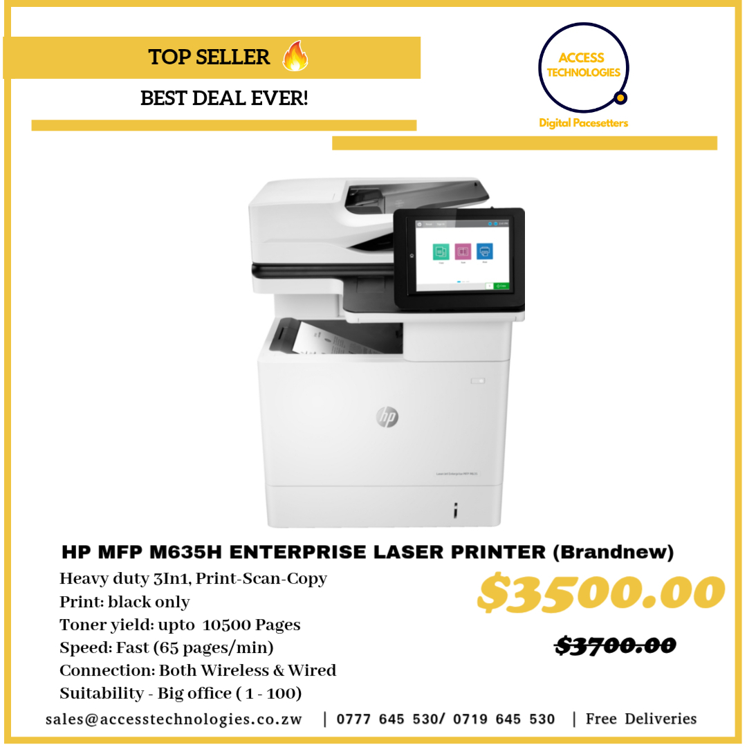 BRANDNEW HP LASERJET ENTERPRISE M635H BLACK ONLY