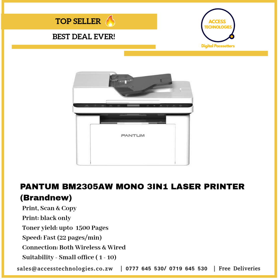 BRANDNEW PANTUM BM2305AW MONOCHROME LASERJET PRINTER
