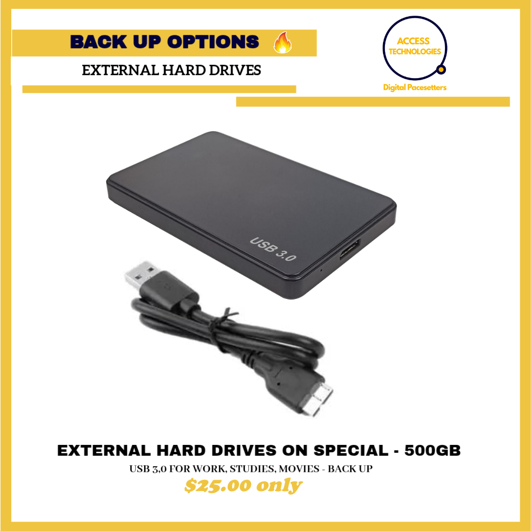 EXTERNAL DRIVE 500GB PRELOVED