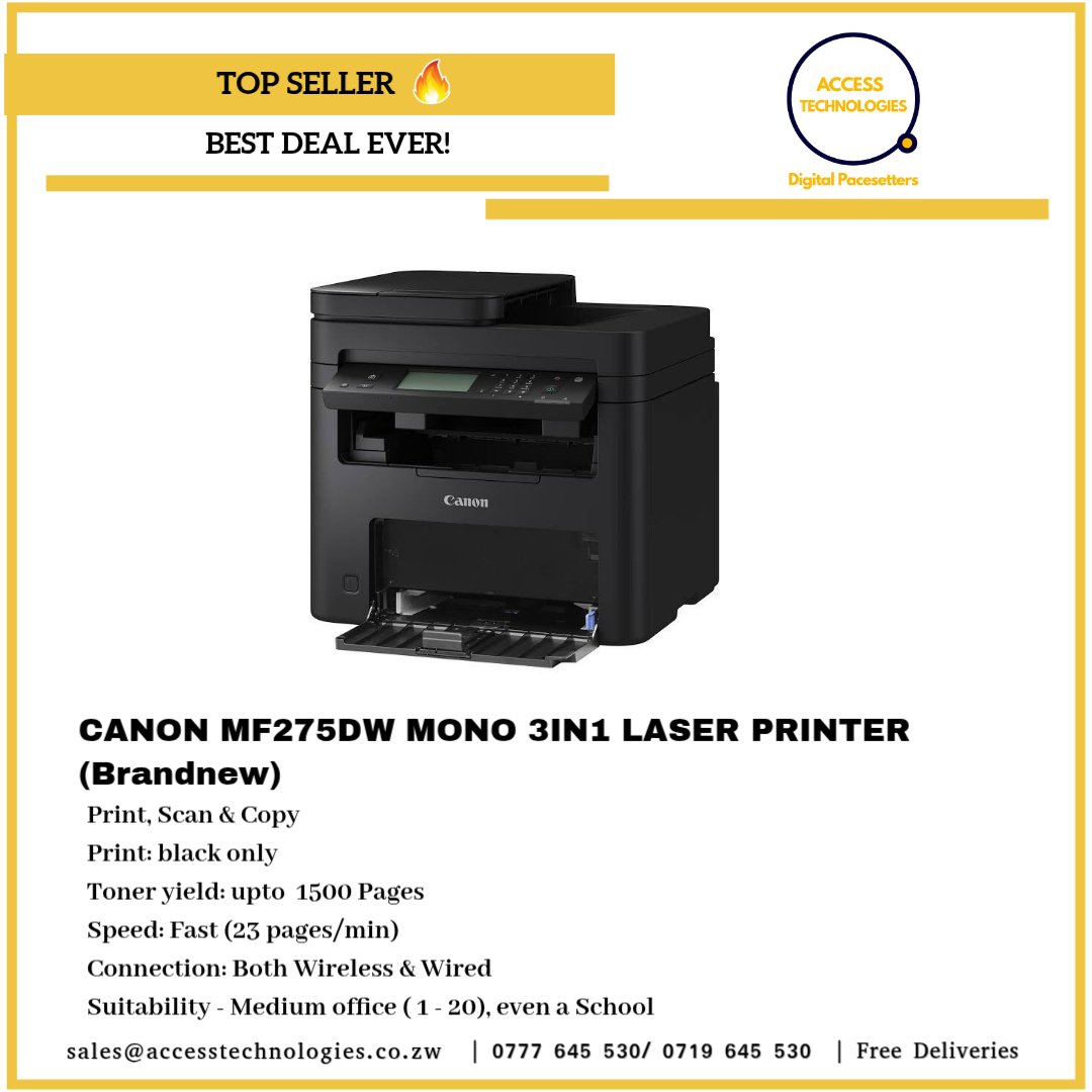 BRANDNEW CANON MF275DW LASERJET MONOCHROME PRINTER